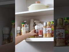 প্যান্ট্রি বাথরুমের জন্য দুই আকারের বড় ক্ষমতা বহুমুখী ঘোরানো স্টোরেজ ট্রে